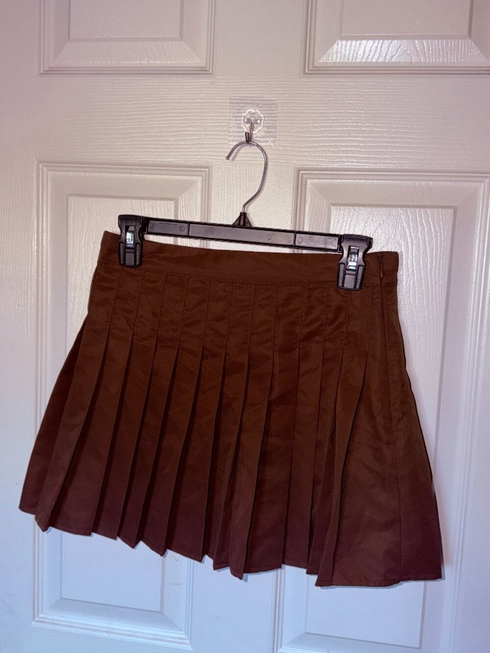 Lovefire Brown Pleated Mini Tennis Skirt Preppy Academia S